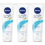 NIVEA Soft Nemlendirici Bakım Kremi, 75 ml, 3'lü Set