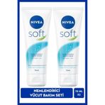 NIVEA Soft Nemlendirici Bakım Kremi, Jojoba Yağı ve E Vitamini, El Yüz Vücut, 75 ml x 2 Adet