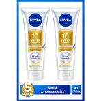 NIVEA SPF15 Super10 Serum Etkili Sıkılaştırıcı ve Aydınlatıcı Vücut Losyonu 170ml, Nemlendirici,C Vitamini
