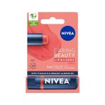 NIVEA SPF30 Mercan Renkli Dudak Bakım Kremi,4,8gr,24 Saat Nemlendirme,E Vitamini,Organik Badem Yağı,Shea Yağı,Dudak Ve Yanaklar İçin,Allık Etkisi,Mineral Yağı Bulunmaz