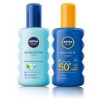 Nivea Sun Güneş Sonrası Nem Spreyi 200 Ml ve NIVEA Sun SPF 50+ Koruma & Nem Güneş Spreyi, Suya Dayanıklı Nemlendirici Güneş Kremi (200 ml)