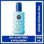 NIVEA SUN Güneş Sonrası Nemlendirici Sprey 200ml, Serinletici ve Ferahlatıcı, Yatıştırıcı, Aloe Vera, Hyaluron