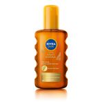 NIVEA SUN Karoten Özlü Yoğun Bronzlaştırıcı Güneş Vücut Sprey 200ml, E Vitamini, Uzun Süreli Bronzluk, SPF6