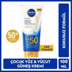 Nivea Sun Kids 50+SPF Çocuk Yüz ve Vücut Güneş Koruyucu Krem 100 ml