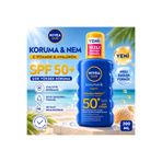 Nivea Sun Koruma & Nem SPF 50+ Güneş Kremi 200 ml | C Vitamini & Hyalüron | Suya Dayanıklı | UVA UVB Koruma