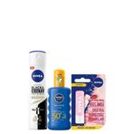 NIVEA Sun Koruma&nem Güneş Spreyi Spf 50 Kuşburnu Dudak Peeling B&w Kadın Deodorant 150 ml