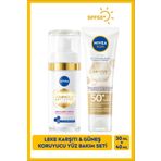 NIVEA Sun Luminous630 Yüz Kremi 40ml, Spf50 Ve Thiamidol Etkili Leke Karşıtı Serum 30ml, Aydınlık Cilt