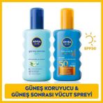 Nivea Sun Nemlendirici Güneş Sonrası Spreyi 200 ml + Yüksek Koruma ve Bronzluk Güneş Spreyi SPF50 200 ml