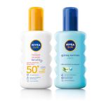 NIVEA Sun SPF 50+ Güneş Alerjisine Karşı Anında Hassas Koruma Güneş Spreyi (200 ml) ve Nivea Sun Güneş Sonrası Nem Spreyi 200 Ml
