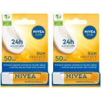 NIVEA Sun SPF50+ Dudak Bakım Kremi (2 paketi)
