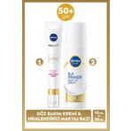 NIVEA SUN SPF50 Güneş Koruyucu Nemlendirici Makyaj Bazı 30ml ve Luminous630 Koyu Halka Karşıtı Göz Kremi