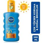 Nivea Sun SPF50 Güneş Koruyucu ve Bronzluk 200 ml Sprey Güneş Kremi