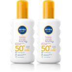NIVEA SUN SPF50 Hassas Ciltlere Özel Çok Yüksek Güneş Koruyucu Sprey 200ml, Güneş Alerjisine Karşı Etkili,Kokusuz (2 paketi)