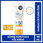 Nivea Sun SPF50 Hassas Yatıştıran Nemlendirici Yüz Güneş Kremi 40 ml