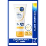 Nivea Sun SPF50+YÜZ Güneş Kremi 40ML, Hassas Ciltlere Özel,nemlendirici,yatıştırıcı