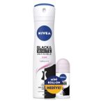 Nivea Woman Black & White Invisible Clear Deodorant + Mini Roll On
