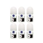 NIVEA Women Black & White Clear Roll-On Seyahat Boy 25 Ml 6 Adet