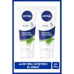 NIVEA Yatıştırıcı El Bakım Kremi Aloe Vera 75ml, Nemlendirici, Yumuşak Cilt, Hızlı Emilir, X2 Adet