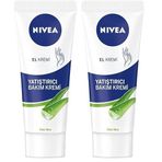 NIVEA Yatıştırıcı El Kremi 75 ml, Aloe Vera, Jojoba Yağı, Kuru Ciltler için, Nemlendirici El Kremi 2li paket