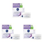 NIVEA Yatıştırıcı Gündüz Yüz Bakım Kremi 50 ml, Nemlendirici, SPF15 Güneş Koruması, Hassas Ciltler (3 paketi)