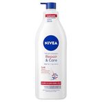 NIVEA Yoğun Nemlendirici Repair & Care Vücut Losyonu 400ml, 72 Saat Nemlendirime, Kaşıntılı ve Hassas Ciltlere Özel, Onarıcı, Gliserin,Pro Vitamin B5,Niasinamid,Kuru Ciltler