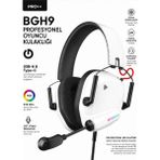Nivego Bgh9 Pro++ Rgb Oyuncu Kulaklığı Mikrofonlu | Usb-A & Type-C Uyumlu Gaming Headset | 40MM Sürücü, 2m Kablo, Pc Ps4 Ps5 Uyumlu - Beyaz