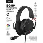 Nivego Bgh9 Pro++ Rgb Oyuncu Kulaklığı Mikrofonlu | Usb-A & Type-C Uyumlu Gaming Headset | 40MM Sürücü, 2m Kablo, Pc Ps4 Ps5 Uyumlu - Siyah