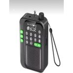 Nivego Bluetooth Şarjlı Radyo USB & Tf Kart Okuyucu Deprem Çantasına Uygun Fm Radyo - Mini Hoparlör - Siyah