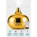 Nivego Nvg 550 ml Otomatik Hava Nemlendirici Buhar Makinesi Aroma Difüzörü Oda Nemlendirici Uzaktan Kumandalı 7 Renk LED Işıklı - Altın