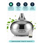 Nivego Nvg 550 ml Otomatik Hava Nemlendirici Buhar Makinesi Aroma Difüzörü Oda Nemlendirici Uzaktan Kumandalı 7 Renk LED Işıklı - Gümüş