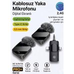 Nivego Yüksek Kalite Profesyonel 3 In 1 Kablosuz Taşınabilir Youtuber Yaka Mikrofonu Tüylü Lightning / Type-C Stüdyo Canlı Yayın Vlog