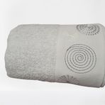 Nivemes Home 50x90 cm Gri Arel Kapama Bez Bordurlu Nakışlı Havlu