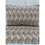 Nivemes Home Nivemeshome Kahve Çizgili Desen 2 Li Yastık Kılıfı Kapaklı 50X70