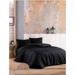Nivemes Home Siyah %100 Pamuk Çift Kişilik Nevresim Takımı
