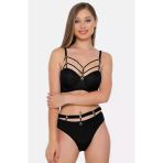 NİVEMESHOME 5045 BİYE ŞERİTLİ HALKALI SÜTYEN TAKIMI SİYAH BDN:80 LE JARDİN