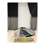 Nivemeshome Anther Siyah-Gri 1/3 Sık Pile Pano Fon Perde Apm (İthal Kumaş Versiyon) Siyah- Gri 70 X 280
