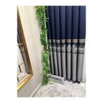 Nivemeshome Arsuz Ft614288 V-508 Lacivert 1/3 Sık Pileli Fon Perde Apm (İthal Kumaş Versiyon) Lacivert 80 X 260