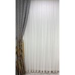 Nivemeshome Diesel Classic Düz Tül Perde 1/3 Sık Pile (İthal Kumaş Versiyon) Beyaz 250 X 250