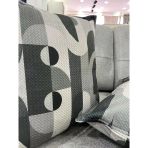 Nıvemeshome Geometrik Gri-Siyah Desenli 45X45 Dolgulu Kırlent Kılıfı