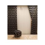 Nivemeshome Lisa Tuel Desen Lacivert 1/3 Sık Pile Fon Perde Apm (İthal Kumaş Versiyon) Lacivert 70 X 270