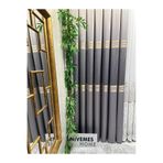 Nivemeshome Mızraklı Ft632256 V-5403 Gri 1/3 Sık Pile Fon Perde Apm (İthal Kumaş Versiyon) Gri 100 X 280