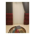 Nivemeshome Nivemeshome Avem Gri-Pembe 1/3 Sık Pile Fon Perde Apm (Yeni Kumaş Versiyon) Gri-Pembe 100 X 260
