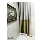 Nivemeshome Nivemeshome Ege Gri- Gold Fır1240 V-934 1/3 Sık Pileli Fon Perde Apm (Premium Kumaş Versiyon) Gri-Gold 100 X 260