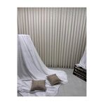 Nivemeshome Nivemeshome Florida Keten Görünümlü Renkli Bohem Tarz Ponpon 1/3 Sık Pileli Tül Perde Apm,Şampanya 350 X 270