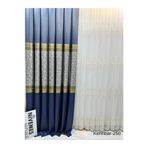 Nivemeshome Nivemeshome Kehribar Ft614162 Lacivert V-250 1/3 Sık Pileli Fon Perde Apm (Yeni Kumaş Versiyon) Lacivert 100 X 270
