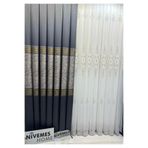 Nivemeshome Nivemeshome Likya Ft632120 V-2501 Lacivert-Gold 1/3 Sık Pileli Fon Perde Apm (Yeni Kumaş Versiyon) Lacivert-Gold 90 X 270