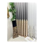 Nivemeshome Nivemeshome Side Ft632057 V-101 Gri-Krem 1/3 Sık Pileli Fon Perde Apm (İthal Kumaş Versiyon) Gri-Krem 90 X 250