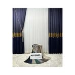 Nivemeshome Parla Lacivert V-533 1/3 Sık Pileli Fon Perde Apm, 100 x 270