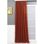 Nivemeshome - Petek Kadife Dokulu Fon Perde 150X260 Düz Dikişli Ekstrafor Büzgü (İthal Kumaş Versiyon) Kiremit 150 X 260