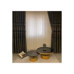 Nivemeshome Sakura Siyah-Gri 1/3 Sık Pile Fon Perde Apm (Premium Kumaş Versiyon) Siyah- Gri 30 X 260